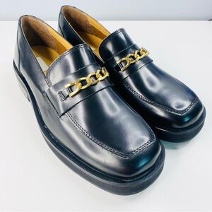 Classic Noak Loafers Slip On Mens size 10 Black Patent Leather Shoes